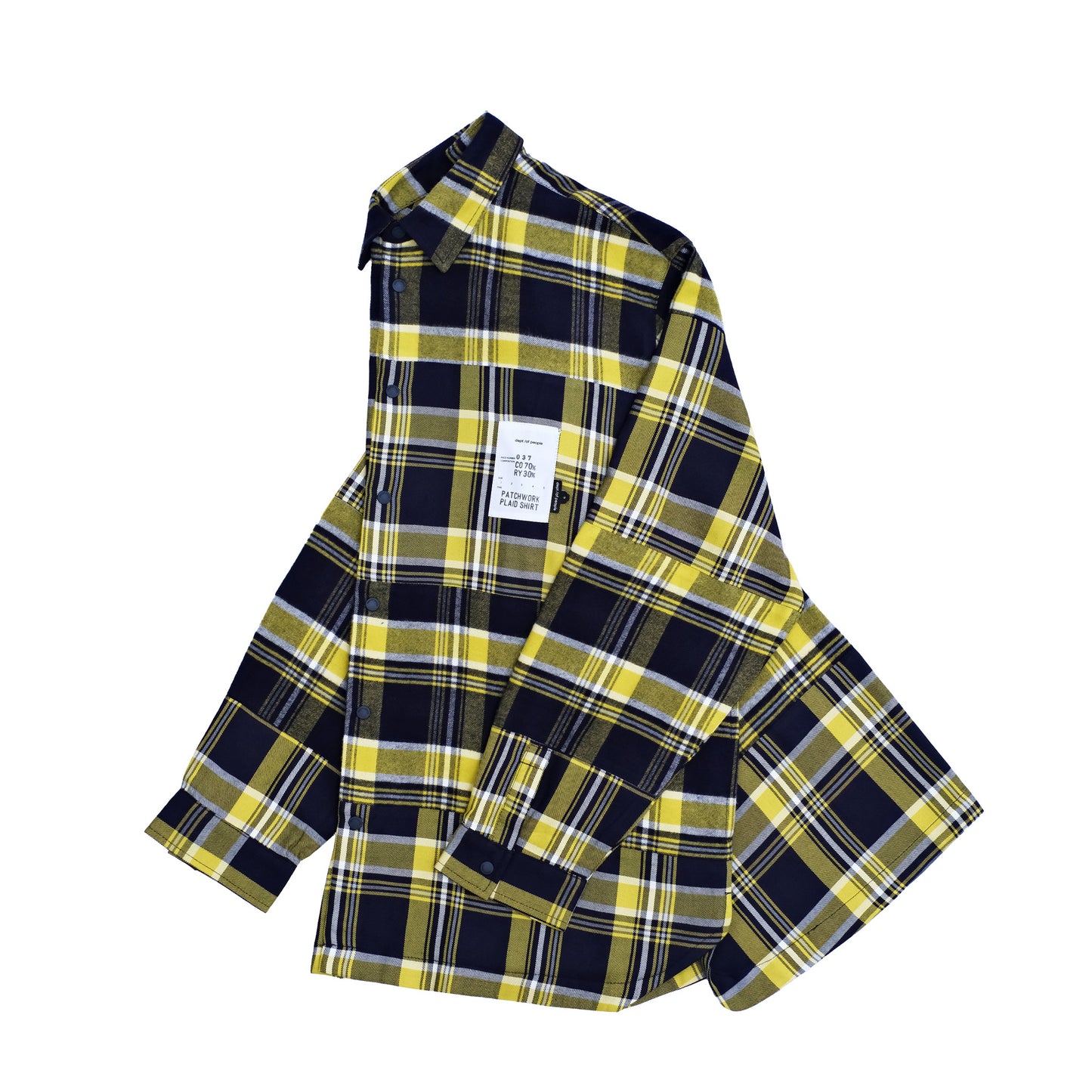 PPS037 /  Patchwork Plaid Shirt