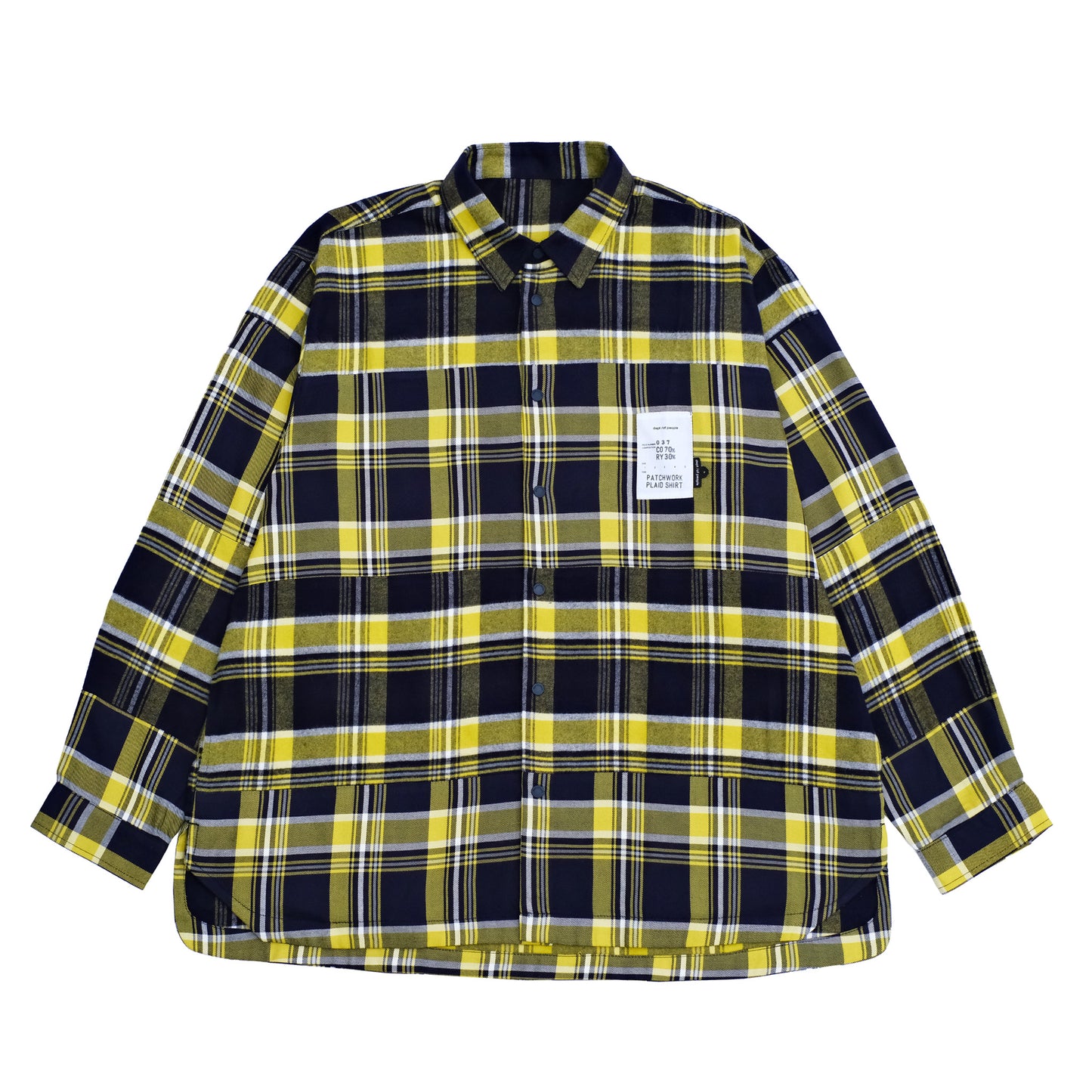 PPS037 /  Patchwork Plaid Shirt