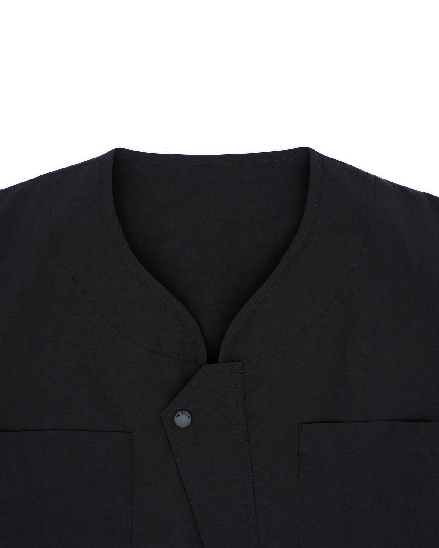 CAUJ041 / Collarless Asym Utility Jacket