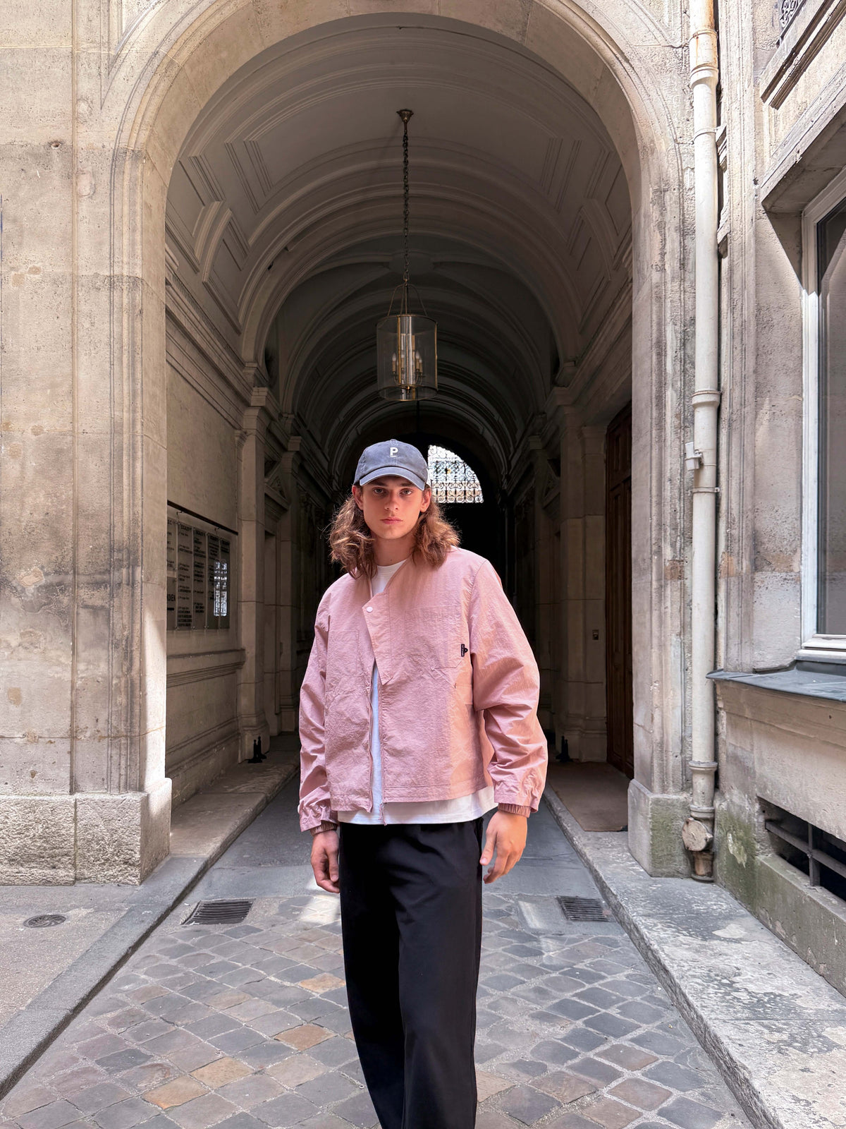 - CAUJ041 / Collarless Asym Utility Jacket