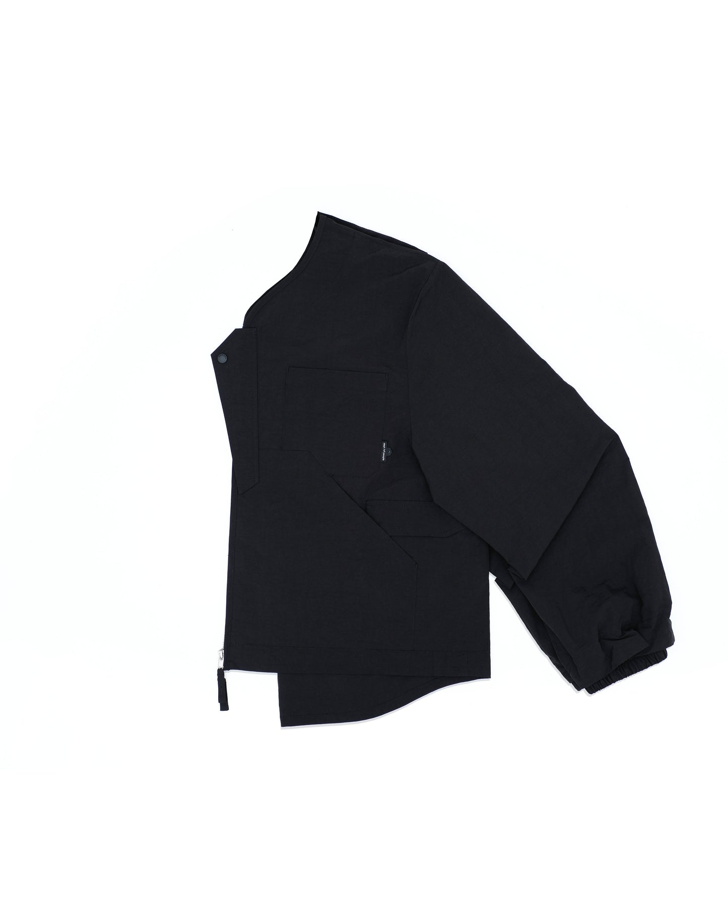 CAUJ041 / Collarless Asym Utility Jacket