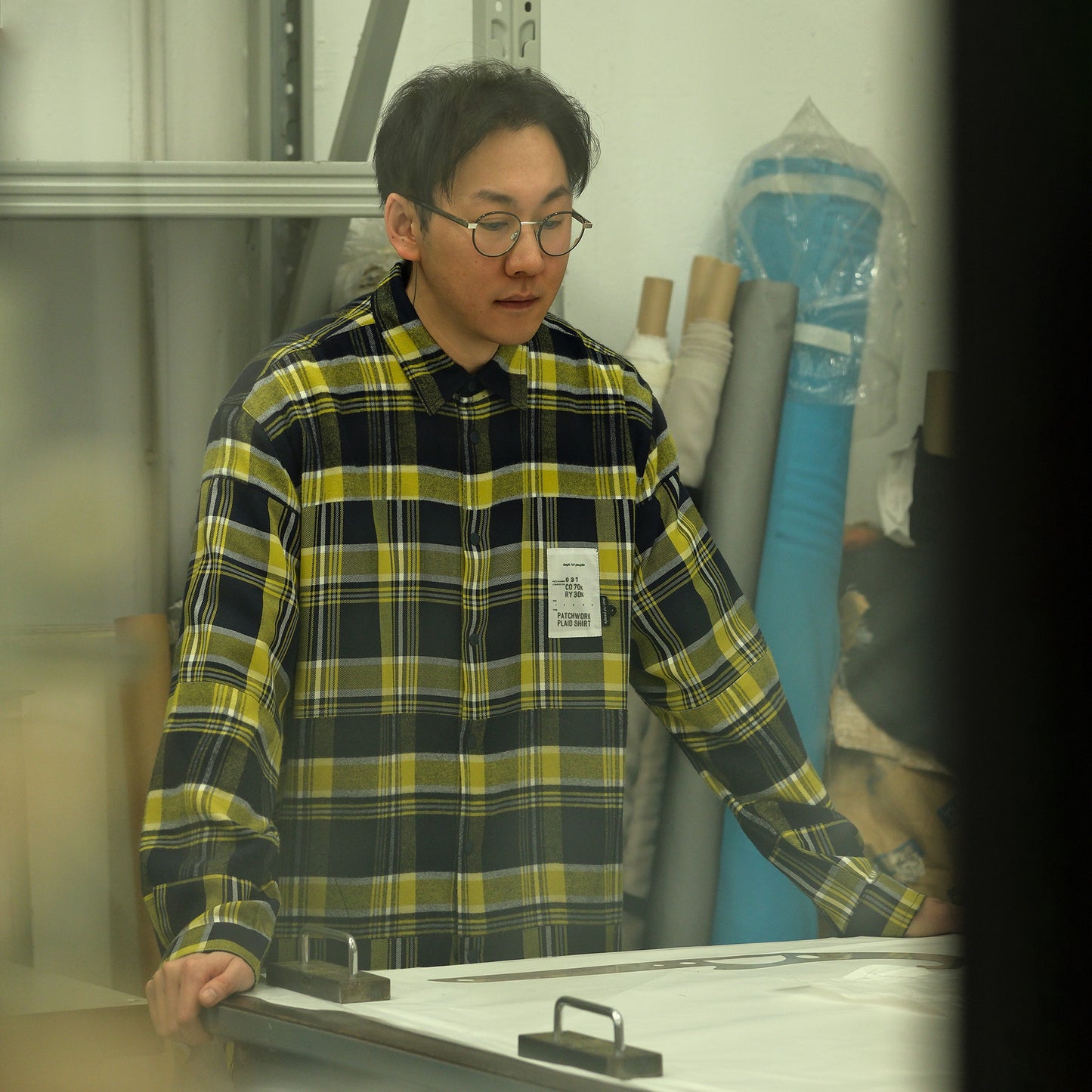 PPS037 /  Patchwork Plaid Shirt