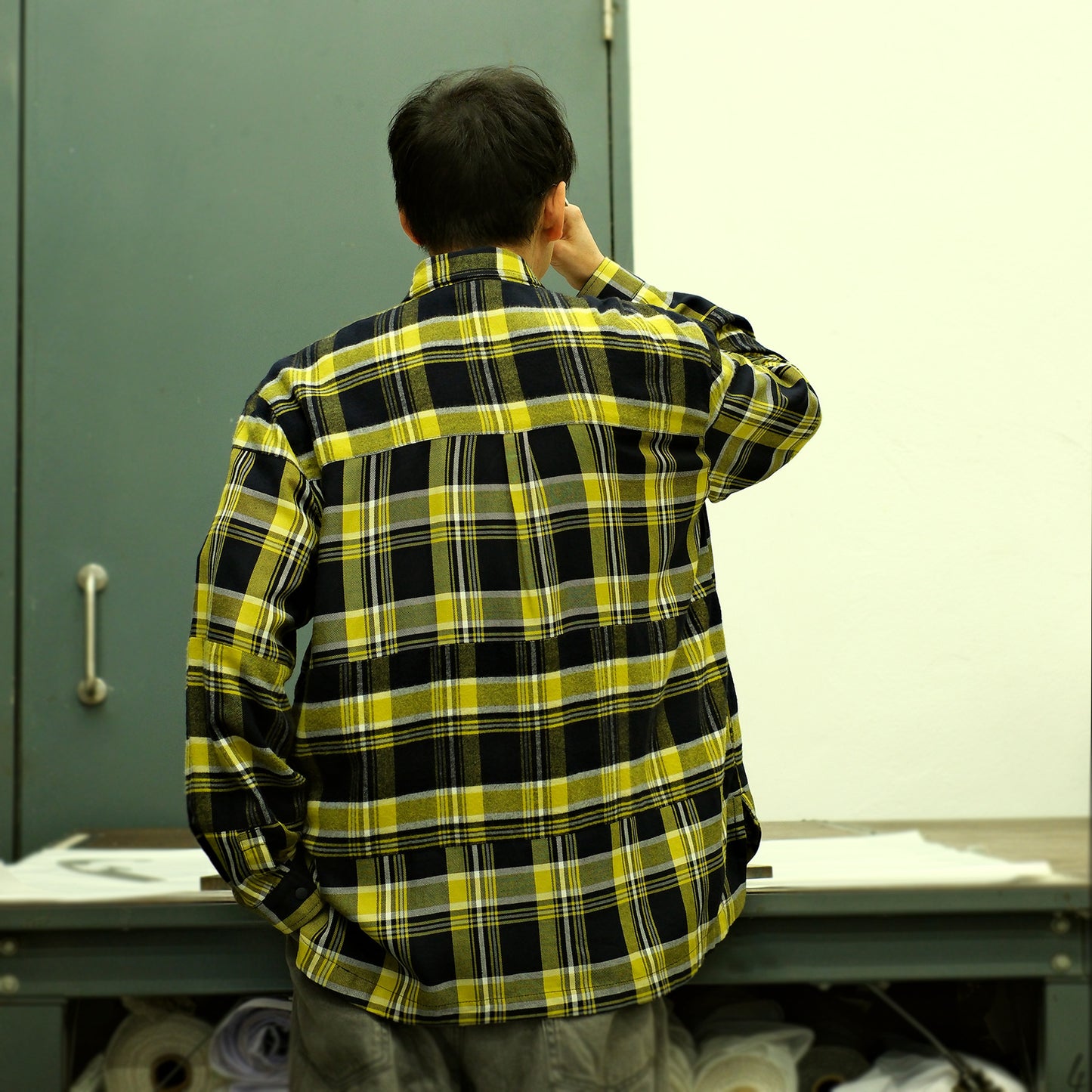 PPS037 /  Patchwork Plaid Shirt