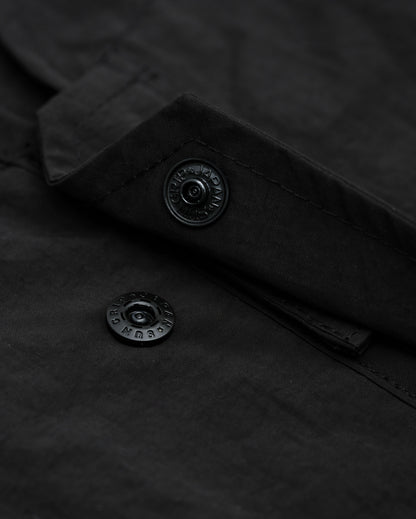 CAUJ041 / Collarless Asym Utility Jacket